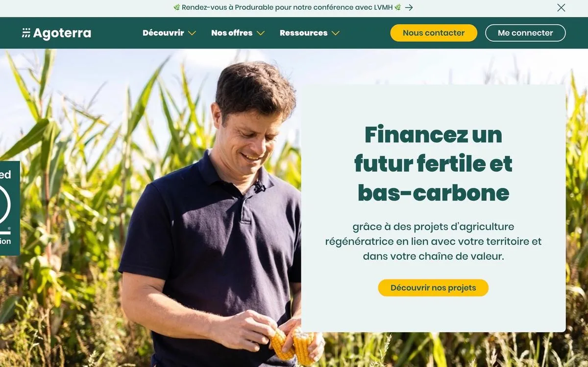 La page d’accueil du site Agoterra