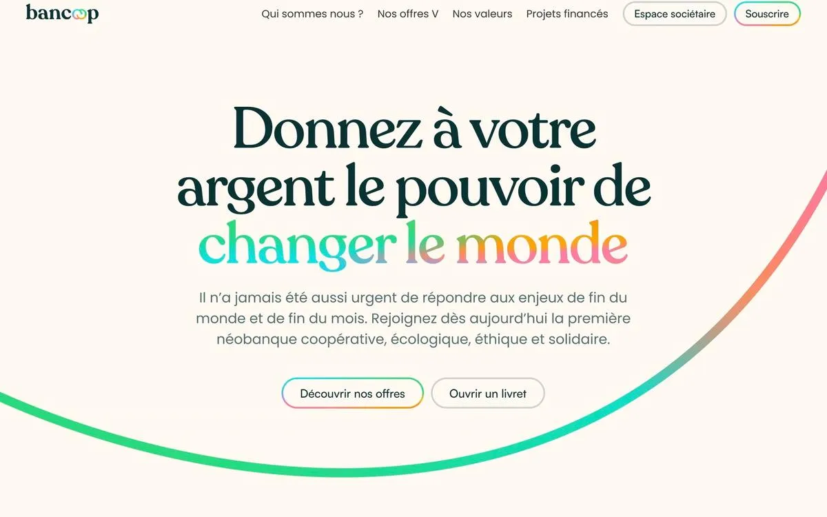 La page d’accueil du site Bancoop